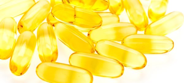 Fish oil isolated on white background